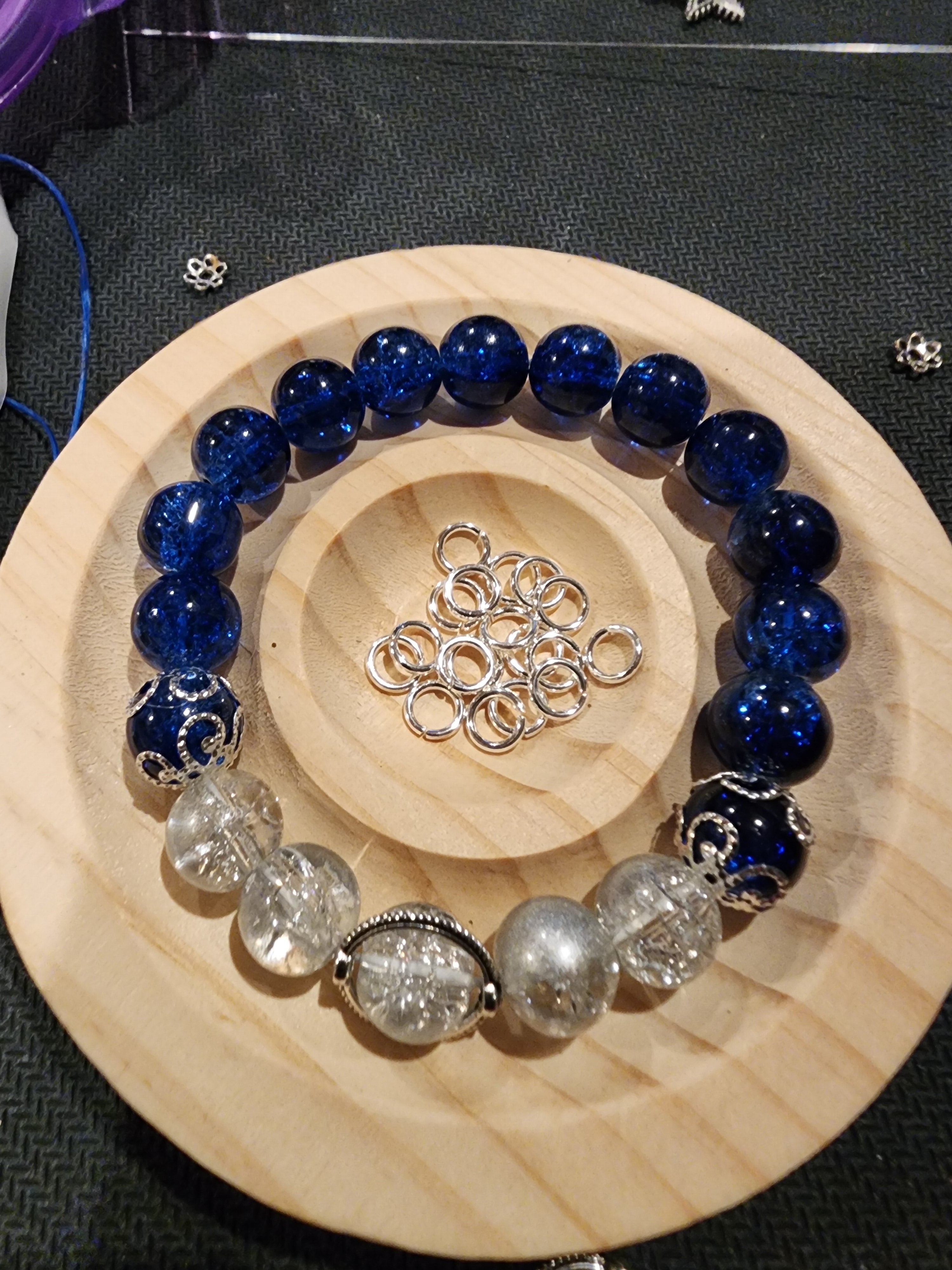 Female Fan-demonium Bracelets Blue and Silver